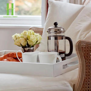 Vendeur vedette Plateau rectangulaire en laque Plateau de service alimentaire Plateau décoratif Coloré Artisanat vietnamien Vente en gros - Product Image 1