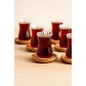 Ensemble de 6 verres à thé transparents modernes en verre borosilicate - Product Image 4