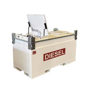 Réservoir de stockage d'huile diesel en acier au carbone à double paroi de 1000 litres avec pompe, fourni par l'usine - Product Image 6