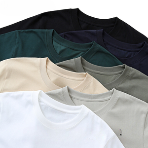 Oem Customized logo Design 220g Combed Cotton Heavyweight <b>Tshirt</b> with Quick Drying Couple T-shirt for men - Product Image 5