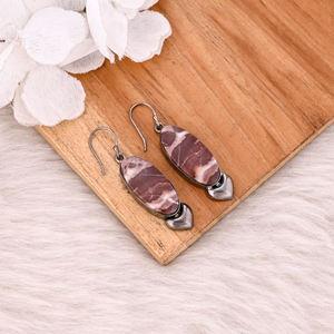 ต่างหูทองเหลืองชุบโรเดียมสีดำสไตล์คลาสสิกทำมือ ประดับด้วยพลอยมาลิงกา รูปทรงวงรี ขายส่งจากผู้ผลิต - Product Image 3