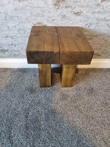 Mesa de Centro Industrial Rústica al por Mayor, Hecha a Mano con Madera Maciza, Construcción de Bloques Gruesos, Mesa Baja de Madera para Sala de Estar - Product Image 2