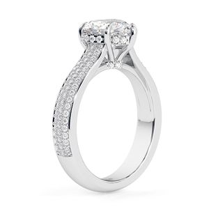 แหวนหมั้นเพชร1.00CT รูปหัวใจแหวนหมั้นเพชรแบบซ่อนในห้องแล็บแหวนเพชรรูปหัวใจ - Product Image 4