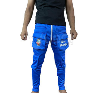 Pantalones de chándal desgastados de cintura alta para hombre con logotipo personalizado OEM Jogger cargo unisex con la mejor calidad de secado rápido para uso informal - Product Image 1