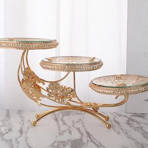 New Design Royal <b>Antique</b> Victorian Metal And Crystal 3 Layered Serving Chocolate Trays Hot Sale Amazing Item New Arrival - Product Image 4