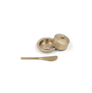 Plato de mantequilla de latón macizo de alta calidad para el hogar de alta calidad nueva moda y vajilla plato de mantequilla de latón decorativo - Product Image 2