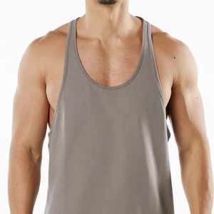 Nouvel arrivage de débardeur décontracté pour hommes de haute qualité 100% coton Design personnalisé motif solide Active Wear Neck Style - Product Image 3