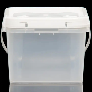 Cubo de Plástico Transparente Cuadrado de Grado Alimenticio de 8 Litros con Tapa, Diseño Taiwanés - Product Image 5