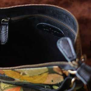 Best Quality Djoen Leather Botanical Art <b>Clutch</b> <b>Bag</b> Handmade Genuine Leather Sling Purse with <b>Vintage</b> Nature-Inspired Leaf Print - Product Image 2