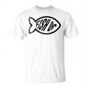 Camiseta Fish on Fisherman para amantes de la pesca con fines promocionales - Product Image 3