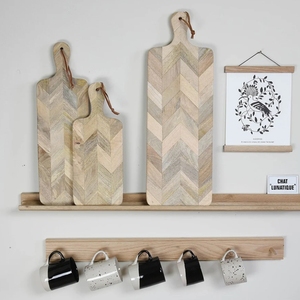 Tabla de cortar de espiga, tablas de cortar de madera de mango para cocina, tabla de cortar para carne, verduras, frutas - Product Image 3