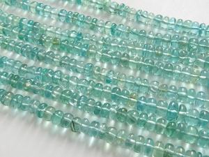 New Arrival Blue Sky Apatite Smooth Roundel Handmade Loose <b>Stone</b> for Jewelry Making Natural Stones Strand Unit 4X5MM 18 Inches - Product Image 4