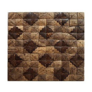 Lámina de Azulejo de Pared de Coco Natural y Duradero para Decoración de Cocina, Hermosas Baldosas de Arte Mosaico Hechas a Mano, Venta al por Mayor para Exportación - Product Image 1