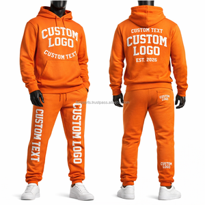 Survêtement coupe-vent d'hiver personnalisé pour homme |   Veste à capuche décontractée écologique avec logo réfléchissant, jogging en coton imprimé - Product Image 1