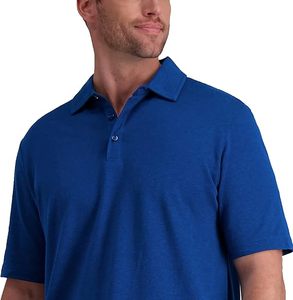 Men's Performance Short Sleeve for Polo Shirt Quick Dry 100% Polyester Solid 3D Pattern - Product Image 1