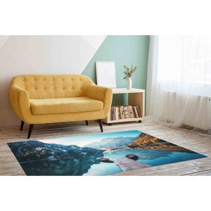 Tapis imprimé paysage - Tapis antidérapant pour porte d'entrée et vue, avec poils doux - Product Image 3