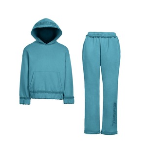 Venta al por mayor de chándales deportivos de alta calidad logotipo personalizado algodón polar Joggers mujer chándales conjuntos Invierno Caliente chándal trajes - Product Image 1