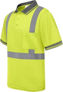 Camiseta Polo de Trabajo de Alta Visibilidad para Hombre, Unisex, Manga Larga, Personalizable con su Logotipo, Color Naranja Fluorescente, Tejido Transpirable - Product Image 5