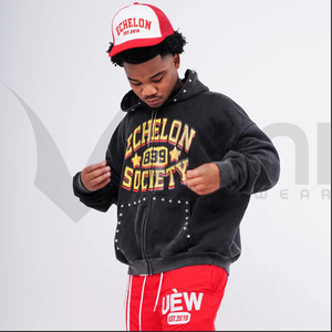 เสื้อฮู้ดแห้งเร็วประดับพลอยเทียมดิจิตัล100% กำหนดได้เองดูไม่เหมือนใครสำหรับฤดูหนาว - Product Image 5