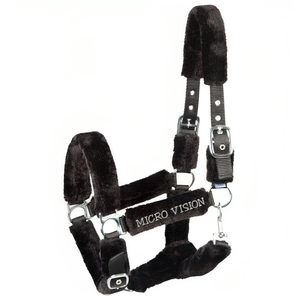 2024 nouvelle arrivée équipement d'équitation, en peau de mouton cheval nylon breakaway licous entièrement face fausse fourrure, cheval tack nylon licous - Product Image 1