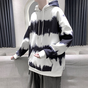 2021 Custom <b>Tie</b> and Dye Hoodie for Men Promotional Thick Cotton Flannel Hip Hop Style Digital Printing Winter Season - Product Image 2