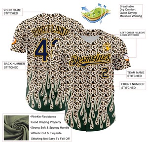 Venta al por mayor camisa de béisbol en blanco sublimación malla impresión equipos uniforme hombres personalizado bordado gradiente Color camisetas de béisbol - Product Image 3