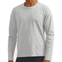 Streetwear décontracté à prix d'usine T-shirts pour hommes Couleur unie Prix bon marché T-shirts à manches longues pour hommes à vendre