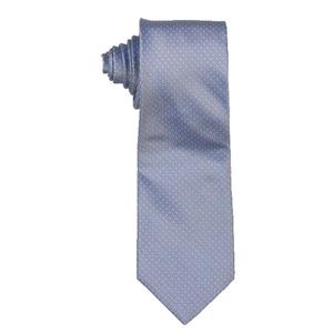 Cravatta da uomo Calvin Klein in misto seta e lana a pois, grigia, taglia unica - Classica con stampa jacquard floreale a righe, casual, ideale per regali - Product Image 1
