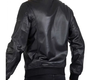 Chaqueta de bombardero de cuero personalizada de alta calidad invierno impermeable deporte bordado impresión Digital Casual cremallera algodón ODM/OEM - Product Image 6