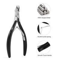Cutical Cutter 8mm Mâchoire Noir Cuticule Clipper Professionnel Manucure Pédicure Cuticule Remover Outils De Qualité Médicale En Acier Inoxydable