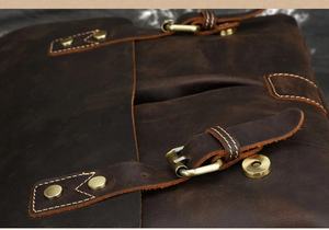 Bolso de hombro para ordenador portátil con mensajero de cuero auténtico 100%, regalo de cumpleaños perfecto para él o ella en el momento de la compra - Product Image 6