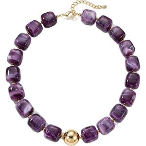 Hot-selling multi-color Resin <b>Beaded</b> <b>Necklaces</b> fashionable and versatile women's choker <b>necklace</b> - Product Image 5