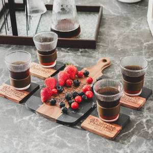 Planche à pain en bois au fini naturel avec poignée, parfaite pour servir des apéritifs, du fromage, des collations sèches et du fromage en acier inoxydable - Product Image 2