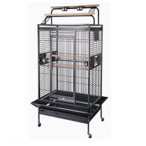 Yeni büyük ferforje kuş kafesi güvercin ispinoz papağan beyaz siyah Metal Aviary evcil hayvan taşıyıcı ahşap kuş üreme kafesi kutu ambalaj - Product Image 3