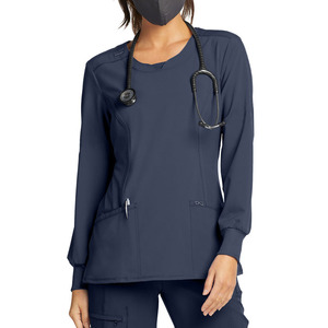 Tenues médicales pour femmes, en tissu extensible, anti-rides, personnalisables avec logo, pour infirmières, médecins, hôpitaux, ensembles de blouses d'infirmière - Product Image 1