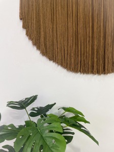 Macramé mural rond brun, design simple pour la décoration intérieure, style moderne et élégant pour la décoration murale, en provenance d'Inde - Product Image 5