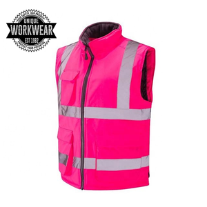 Chaleco de Alta Visibilidad Personalizado con Forro Polar, Sin Costuras, Certificado CE, con Cierre, para Trabajo, para Hombre - Product Image 3