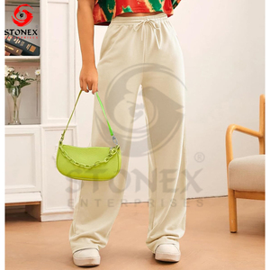 กางเกงวอร์มผ้าฝ้าย100% ของผู้หญิงเอวยางยืดใส่เล่นฟิตเนสแบบลำลองมีกระเป๋า - Product Image 6