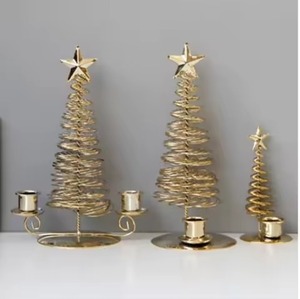 Arbre de Noël en fil métallique avec étoile pour la décoration de table de Noël, petit arbre de Noël de table pour la décoration de la maison - Product Image 5