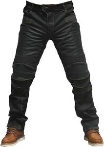 Jeans de motard pour homme D-Ride, genoux plissés, protections amovibles, polyester/coton, OEM, grande taille, séchage rapide, respirant, personnalisable pour - Product Image 4