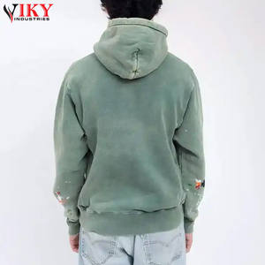 Sweat à capuche délavé à l'acide avec logo personnalisé, nouveau style, respirant, couleur unie, qualité supérieure pour homme, vêtements décontractés, sweats à capuche délavés à l'acide - Product Image 3