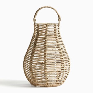Lámparas decorativas de hierba marina natural, precio más bajo, faroles de paja de hierba marina hechos a mano - Product Image 3