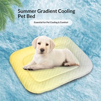 Lit pour animaux de compagnie rafraîchissant en forme de haricot, tapis à bords surélevés dégradé pour chats, chiens, chambres et salons – Vente en gros
