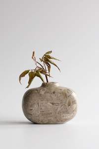 Jardinière en marbre vintage personnalisable, décorative, pour l'intérieur, le couloir, l'entrée, récipient à fleurs en pierre, look classique intemporel et élégant - Product Image 4