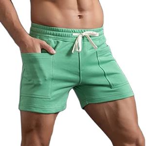 Pantalones cortos de algodón con logotipo personalizado para hombre, venta al por mayor, informales, para deportes al aire libre - Product Image 3