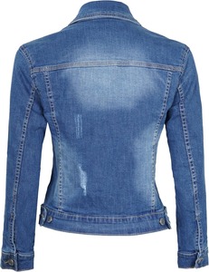 แจ็คเก็ตยีนส์ผู้หญิงสไตล์ลำลอง ทรงหลวม ผ้าฟอก รักษ์โลก พร้อมกระดุม บริการ OEM - Product Image 2