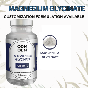 Capsules de glycinate de magnésium chélaté en marque privée OEM, formule minérale pure, complément alimentaire - Product Image 3