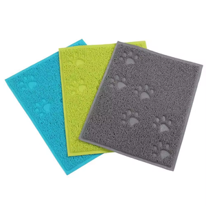 Große rutschfeste Matte anti-rutsch Haustier einfache Reinigung Katzen-Sand-Klockenmatten Wasserdichte PvC Katzen-Klo - Product Image 2