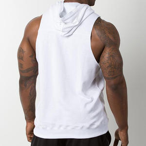 Última venta al por mayor a granel canguro bolsillos sudaderas con capucha hombres gimnasio desgaste Stringer Sudadera con capucha para hombre sin mangas entrenamiento Dry & Fit sudaderas con capucha - Product Image 2