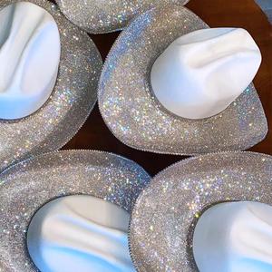 Vente chaude De Mode Daim Solide Partie Cowgirl Chapeau Femmes Hommes Western Strass Cowboy Chapeau Rose - Product Image 5